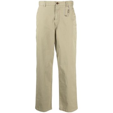 carabiner-detail straight trousers