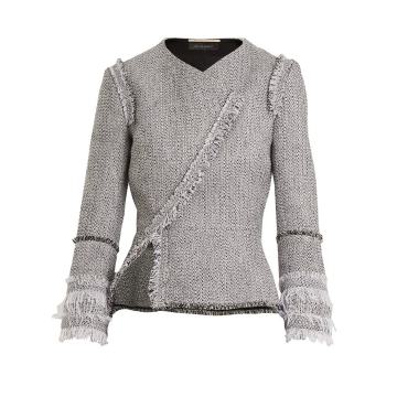 Kirkham asymmetric tweed jacket