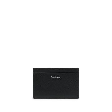 photograph-print leather cardholder
