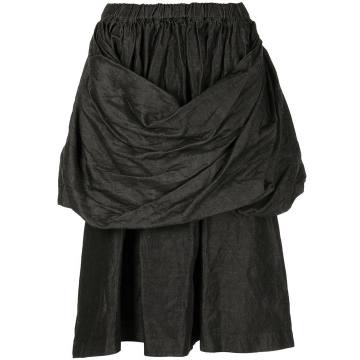 draped mid-length skirt