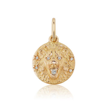 18K Yellow Gold Mini Zodiac Medallion Necklace
