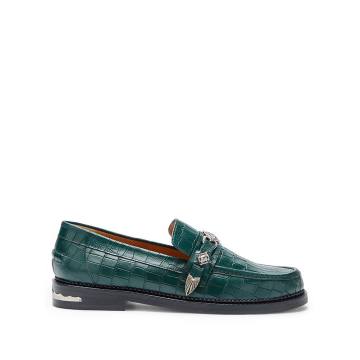 x Browns crocodile-effect loafers