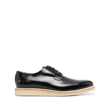 high-shine derby shoes