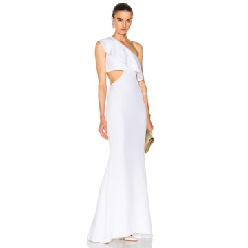 Crepe Gown with Sash Detail
