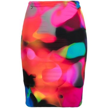 tie-dye high waisted skirt