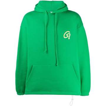oversized logo print hoodie