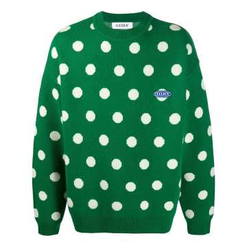 oversized polka dot jumper