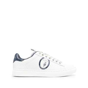 logo-embroidered low-top sneakers