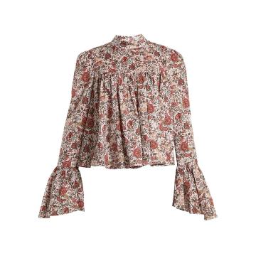 James floral-print cotton blouse