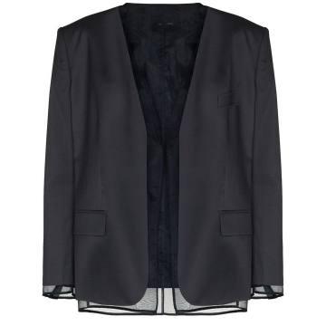 single-breasted layered blazer