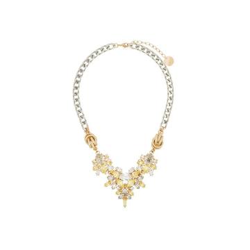 crystal flower chain necklace