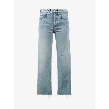 Stove Pipe 27 cropped high waist jeans