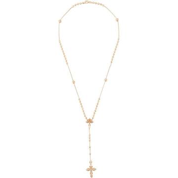 rosary style cross necklace