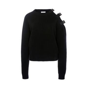 Ness Wool Cashmere Buckle Shoulder Sweater