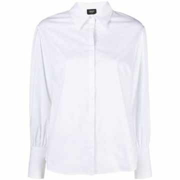 buttoned-up draped-sleeved shirt