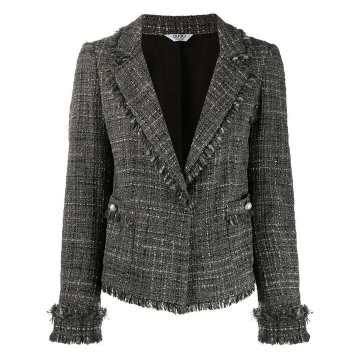 single-breasted tweed jacket