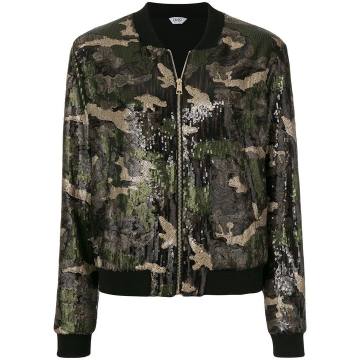 camouflage sequin bomber jacket