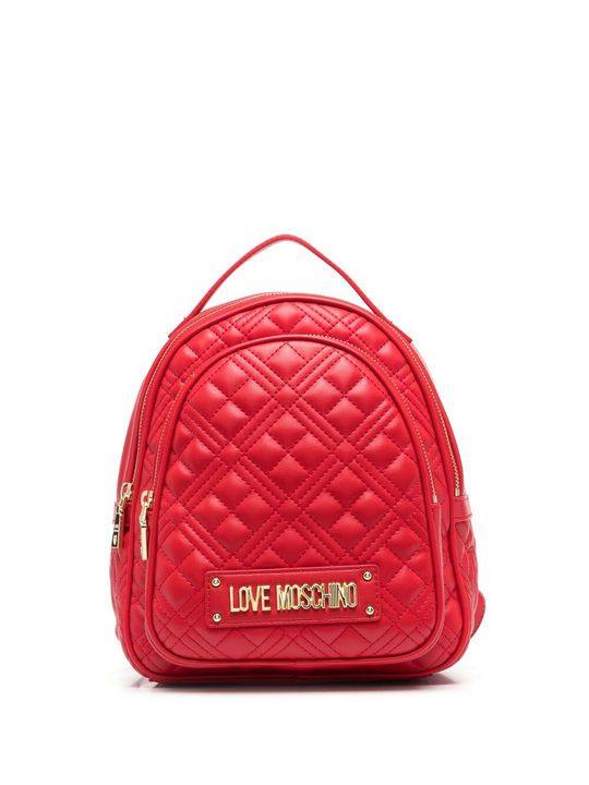 quilted faux leather backpack展示图