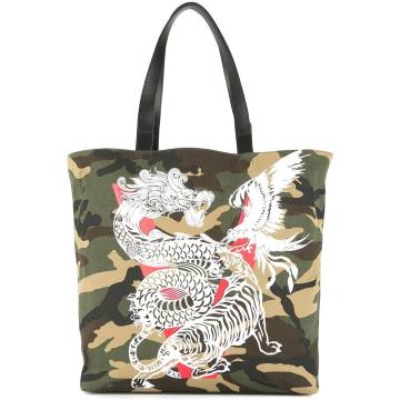 Dragon印花手提包