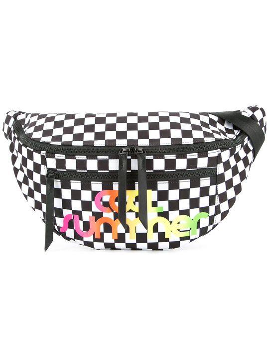 Cool Summer checkered print belt bag展示图