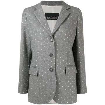 embroidered fitted blazer