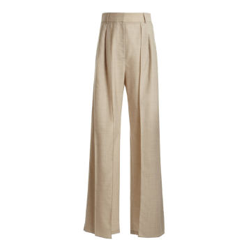 High-Rise Tapered Wool Pants