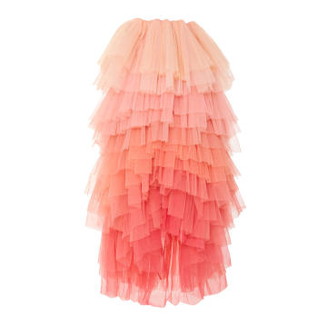 Micah Tulle Ruffle Ombre Gown