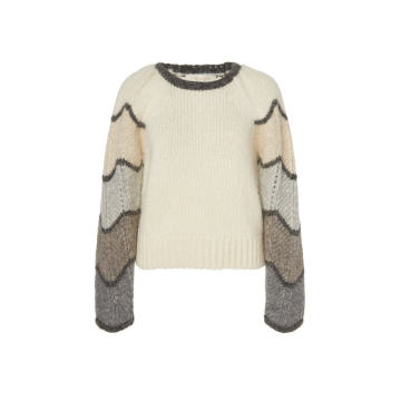 Aspyn Color Block Wool Sweater