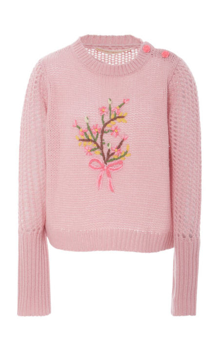 Rosie Floral Embroidered Sweater展示图