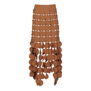 Layered Cotton-Blend A-Line Skirt