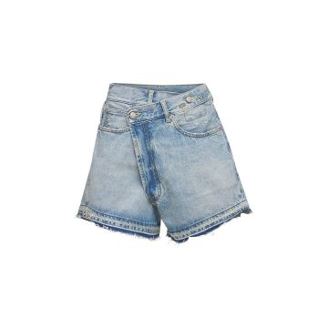 “CROSSOVER”棉质牛仔短裤