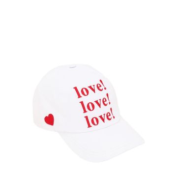“LVR EXCLUSIVE LOVE”印花华达呢鸭舌帽