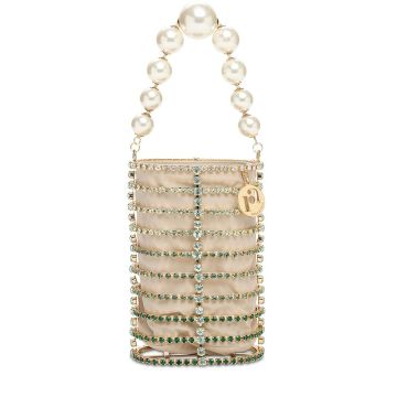 “MELANIE”人造珍珠装饰椭圆形包