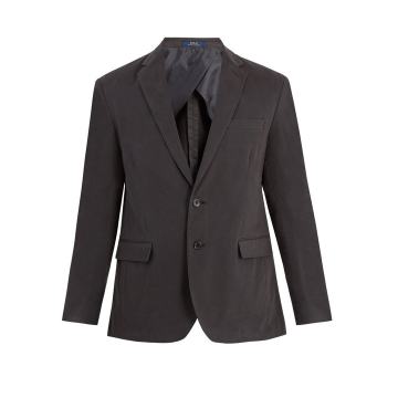 Notch-lapel cotton-blend jacket