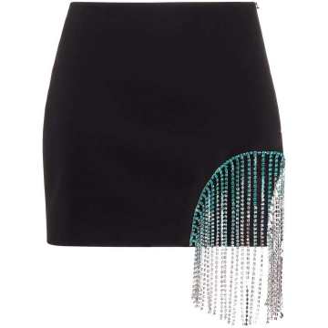 fringed mini skirt
