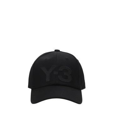 Y-3 LOGO棉质斜纹棒球帽