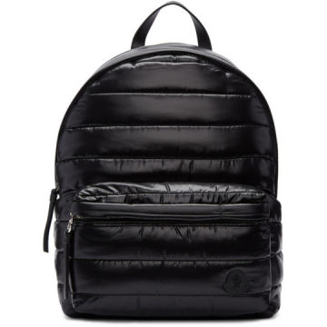 Black Quilted Nylon Backpack