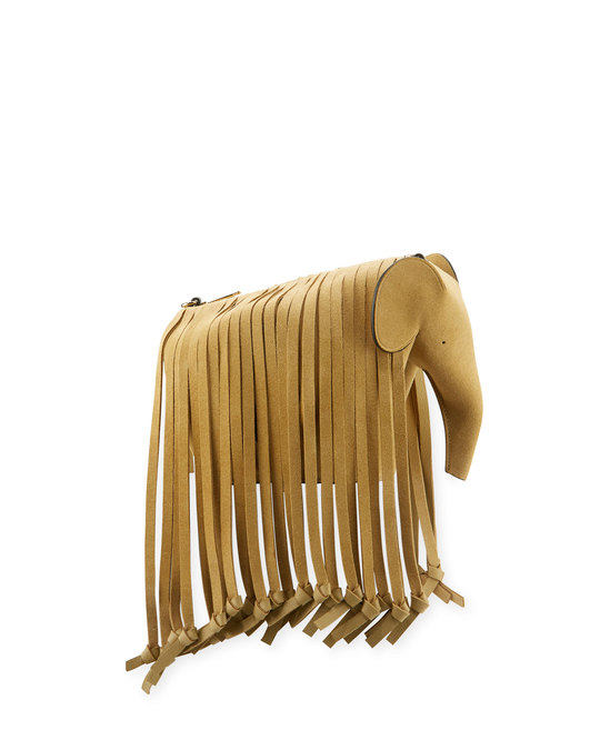 Gold Fringe Elephant Crossbody Bag展示图