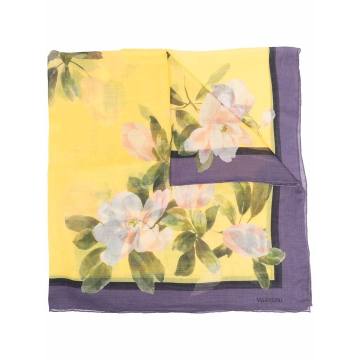 floral-print scarf
