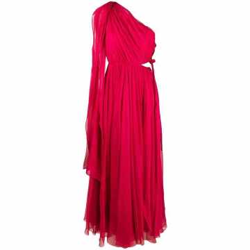 Altheda asymmetric silk gown