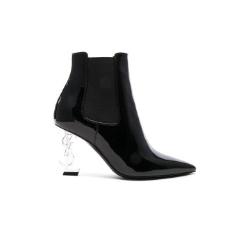 Patent Opium Monogramme Heeled Boots