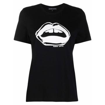 sketched lip print T-shirt