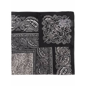 bandana-print square-shape scarf