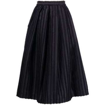 pleated midi-skirt