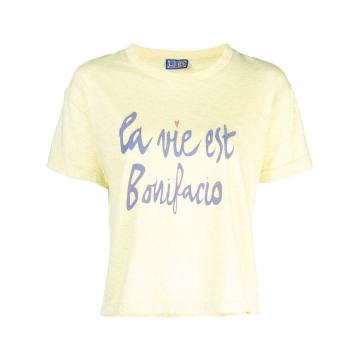 la vie est Bonifacio print T-shirt