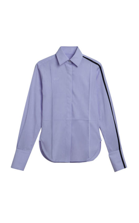 Mia Stripe-Detailed Cotton Shirt展示图