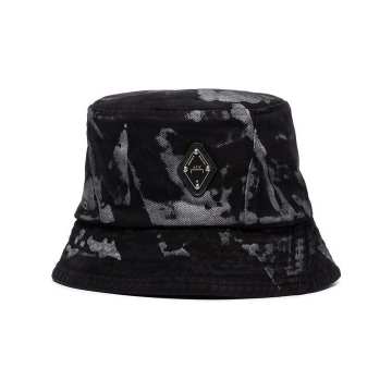 Diamond abstract-print bucket hat