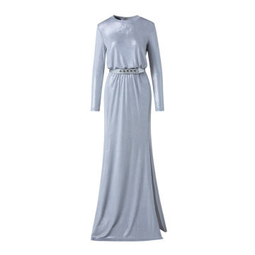 Belted Liquid Jersey Gown