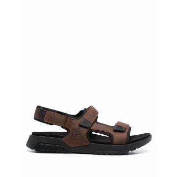 touch-strap leather sandals