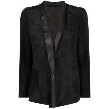 panelled suede jacket